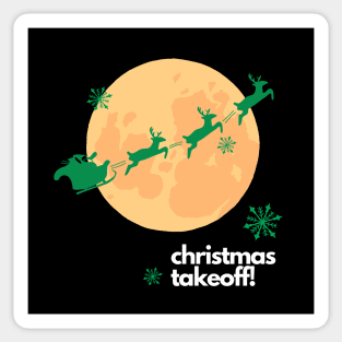 Christmas Takeoff! Aviation Sticker